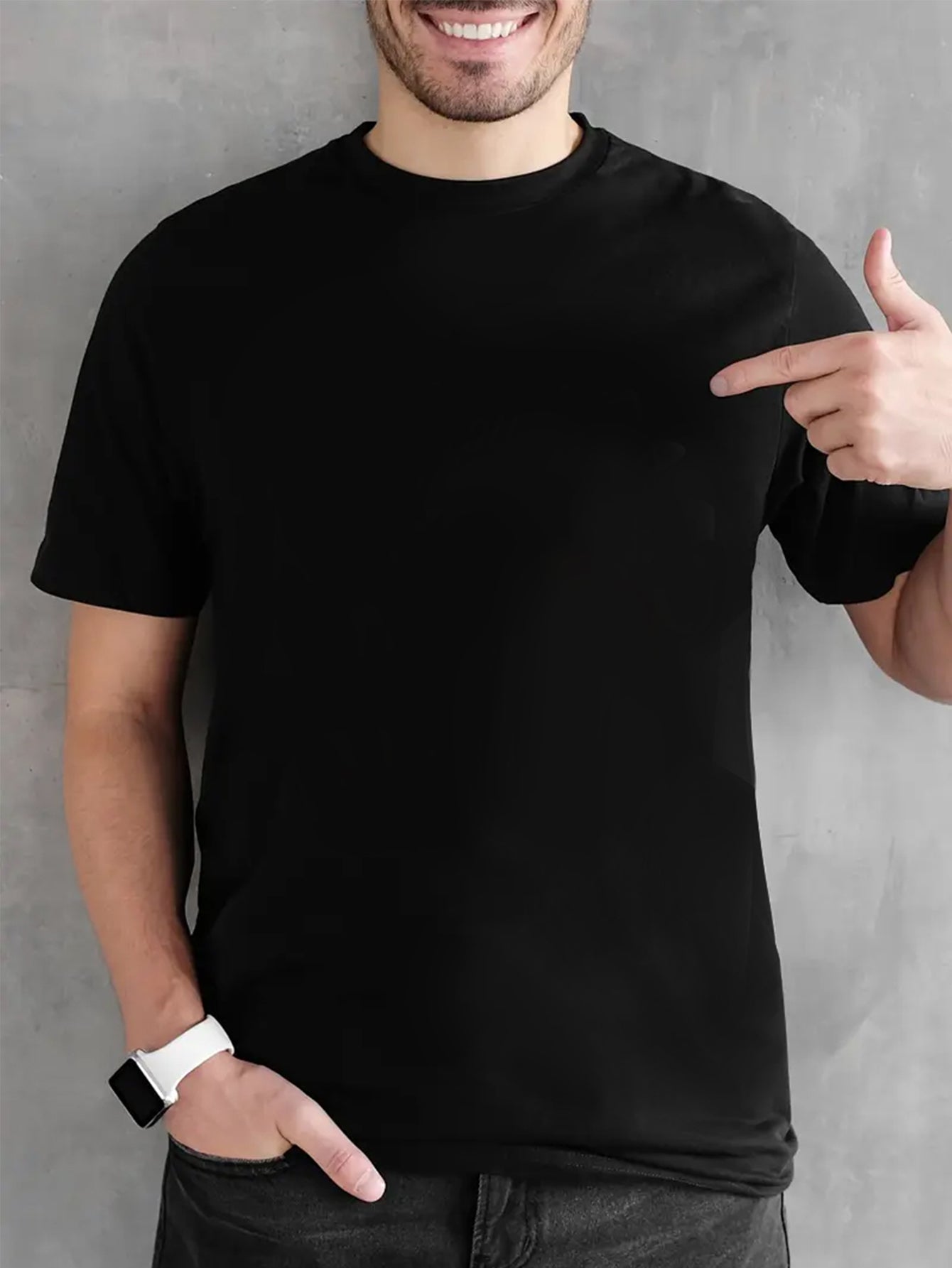 R0003 Men's Short Sleeve Crew Neck 100% Cotton T-Shirt DG001